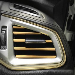 Декоративные накладки на дефлекторы в автомобиль золотые